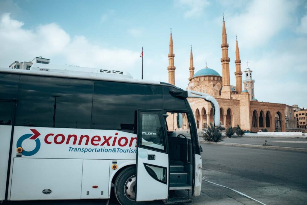 Connexion bus at Martyrs square in Beirut