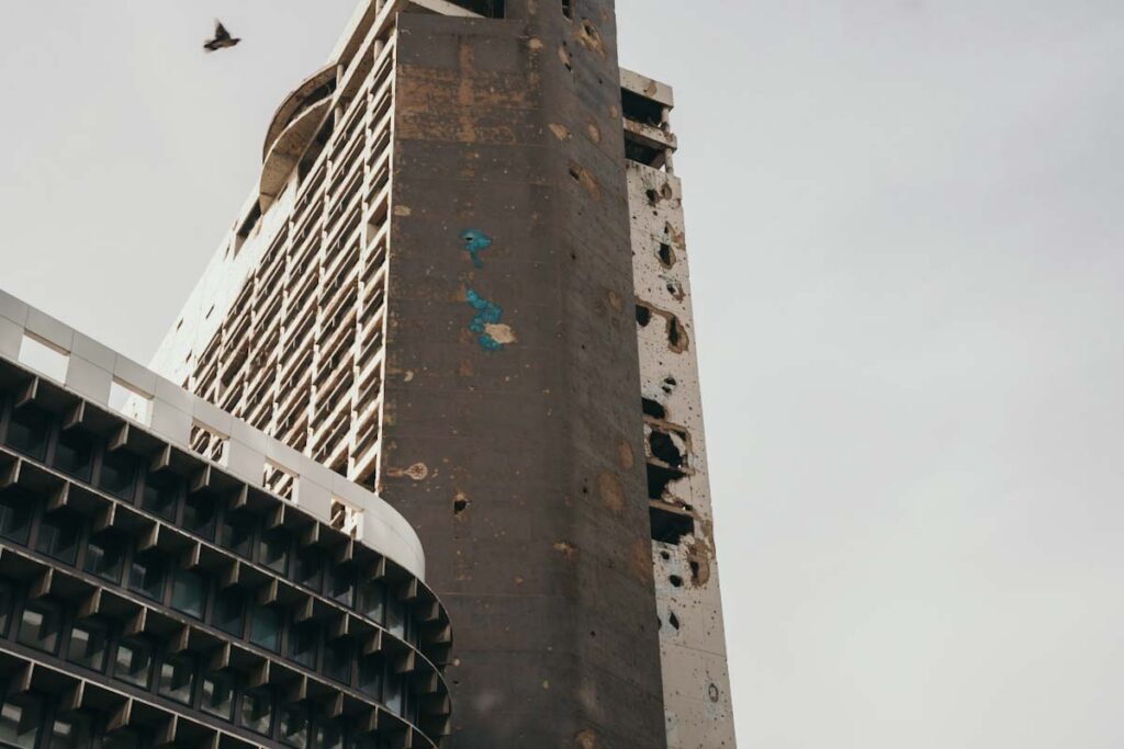 Old Holiday Inn hotel in Beirut